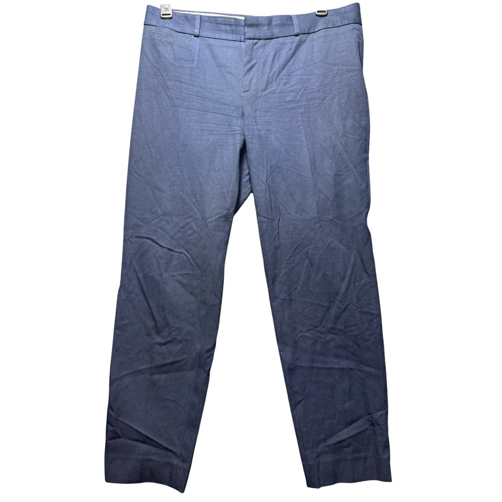 Banana Republic Sloan Pants Women 12 Navy Blue Slim Ankle Trousers